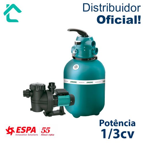 BOMBA DE PISCINA ESPA IRIS 500M + Filtro 450 Litros 115V - MOTOR 1/3CV Monofásica