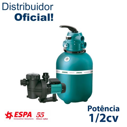 BOMBA DE PISCINA ESPA IRIS 750M + Filtro 550 Litros 115V - MOTOR 1/2CV Monofásica