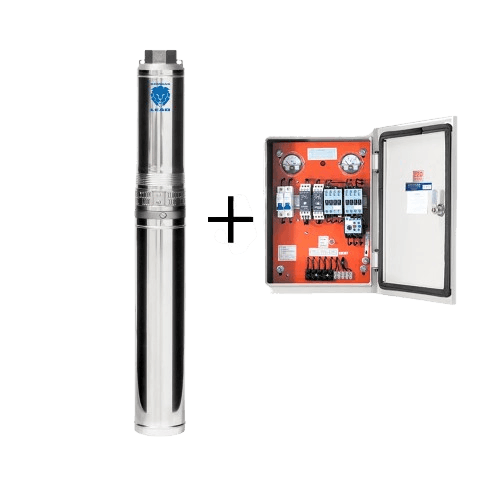 Bomba Submersa Leão 4" Polegadas 4R3RPA-13 1Cv 250v Monofasico Com Painel